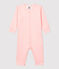 Dors-bien sans pieds bébé uni en coton et lyocell rose MINOIS